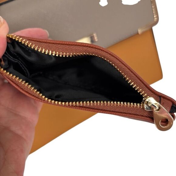 Dune London Faux Leather Handle Bag With Zip Pouch Wallet Brown - Picture 12 of 13